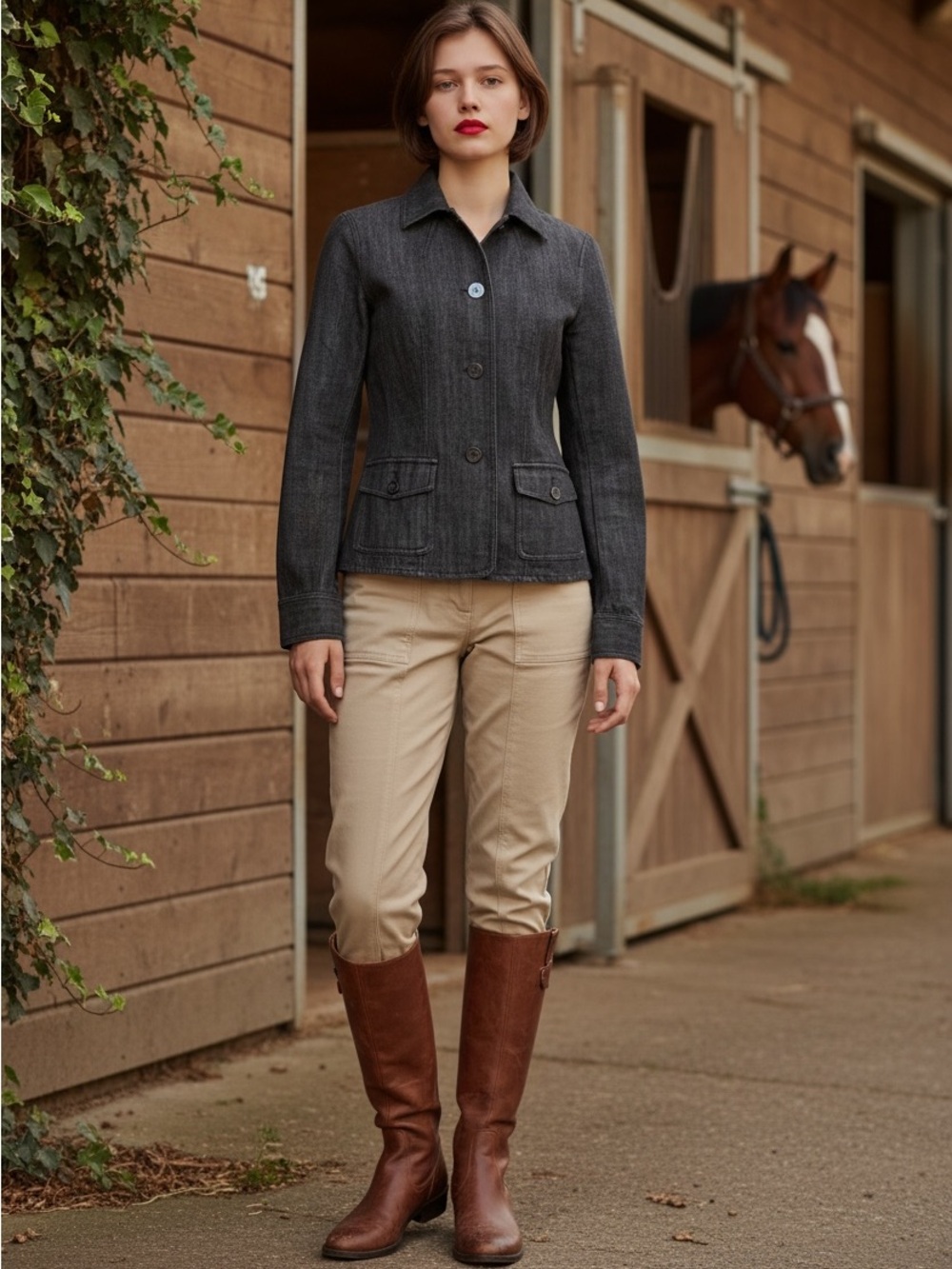 Burberry Jean Tailored Button-Front Jacket